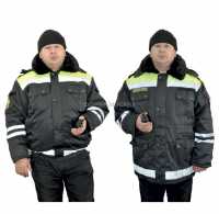 Куртки удлиненная и укороченная с контрастными вставками в верхней части и световозвращающими полосами